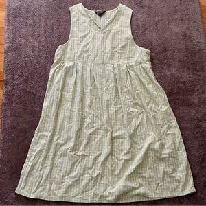 Natural Expressions Womens 3X 100% Cotton Green Gingham Dress Cottagecore Summer